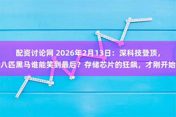 配资讨论网 2026年2月13日：深科技登顶，八匹黑马谁能笑到最后？存储芯片的狂飙，才刚开始